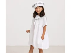 Rochie alba cu guler marinaresc MarMar Copenhagen