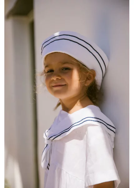 Rochie alba cu guler marinaresc MarMar Copenhagen