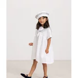 Rochie alba cu guler marinaresc MarMar Copenhagen